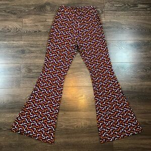 Kontrol Contemporary Women’s 70’s Retro Hippie Style Flare Leggings Size Large